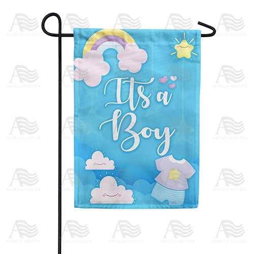America Forever It's A Boy Rainbow Garden Flag