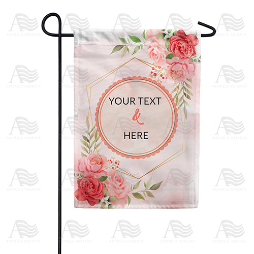 America Forever Personalized Groom & Bride Message Garden Flag