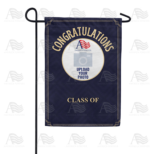 America Forever Personalized Congratulations Grad! Photo Garden Flag