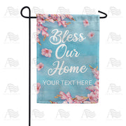 America Forever Personalized Bless Our Home Message Garden Flag