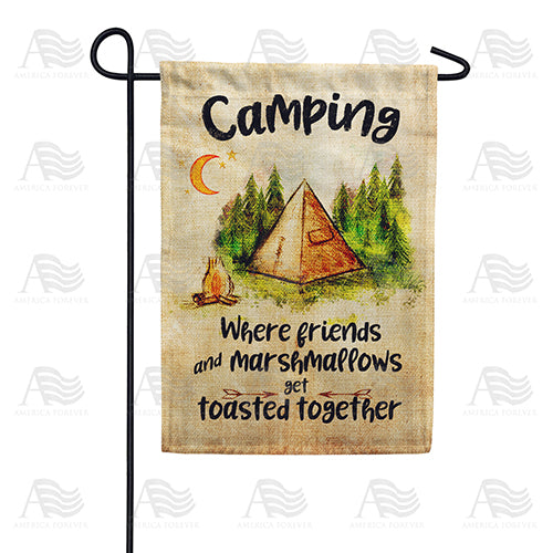 America Forever Campfire Toasts Garden Flag