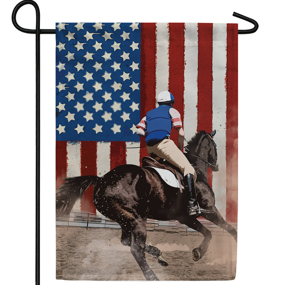 America Forever American Equestrian Garden Flag