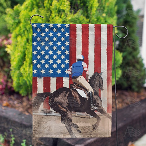 America Forever American Equestrian Garden Flag