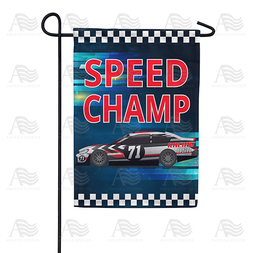 America Forever Speed Champ Garden Flag