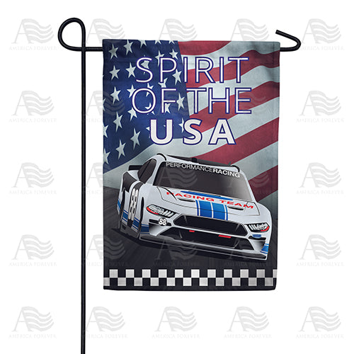 America Forever Racing To The Finish Garden Flag