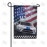 America Forever Racing To The Finish Garden Flag