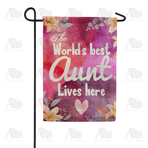 America Forever Best Aunt Lives Here Garden Flag