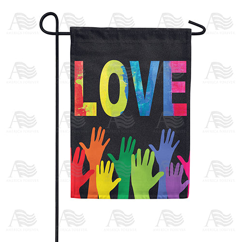America Forever All We Need is Love Garden Flag