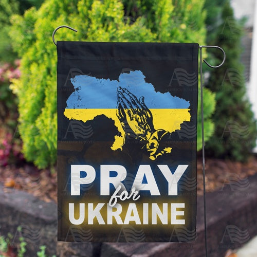America Forever Pray for Ukraine Garden Flag