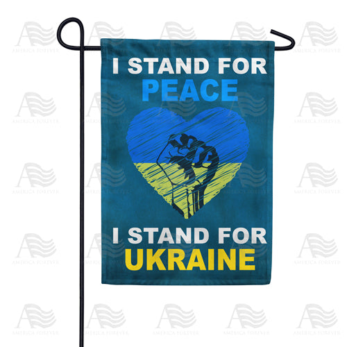 Stand for Peace Stand for Ukraine Double Sided Garden Flag 12.5 x 18 inch