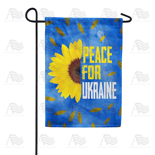 Peace for Ukraine Sunflower Double Sided Garden Flag 12.5 x 18 inch