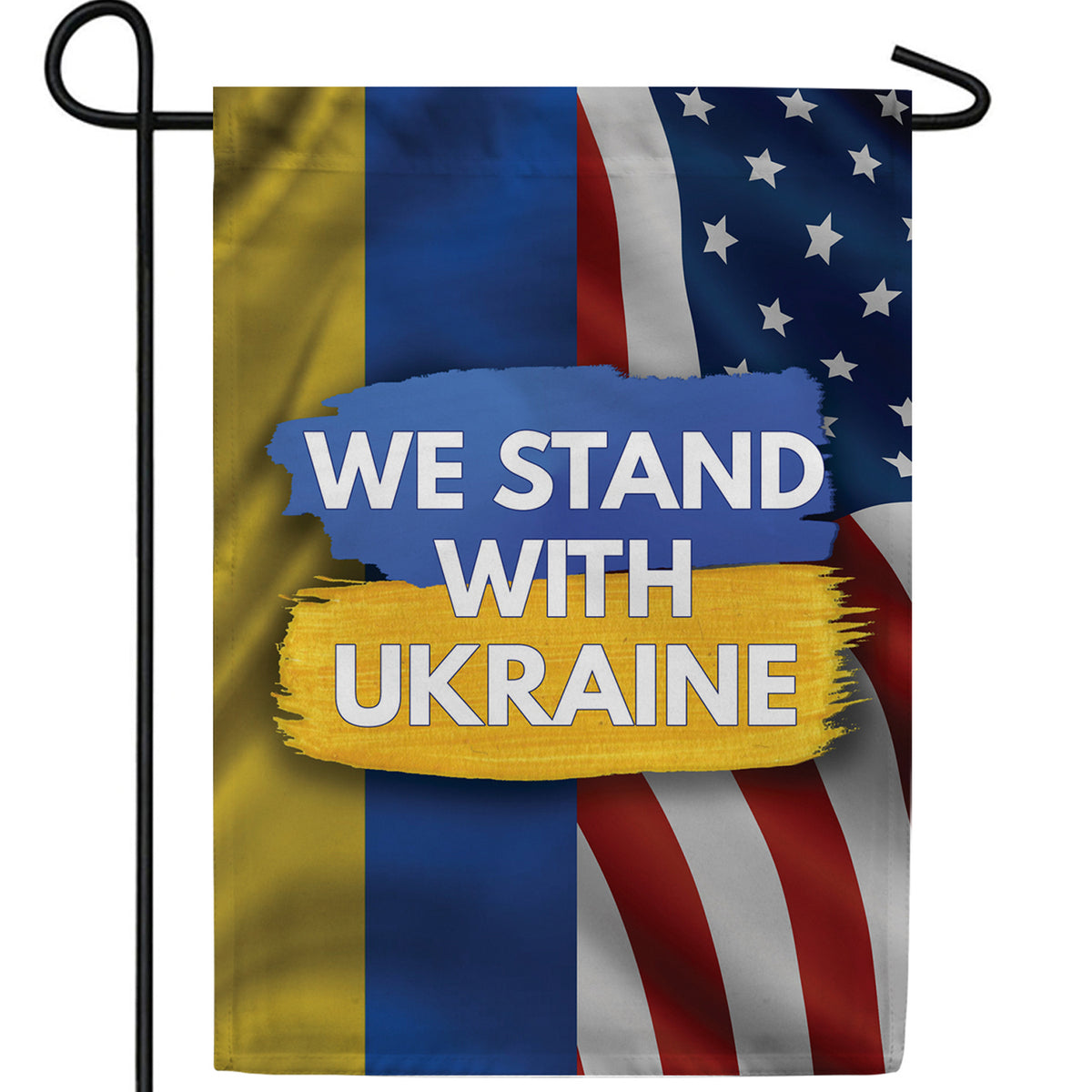 America Forever We Stand with Ukraine Garden Flag