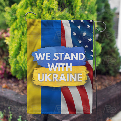 America Forever We Stand with Ukraine Garden Flag