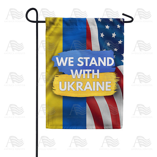 America Forever We Stand with Ukraine Garden Flag