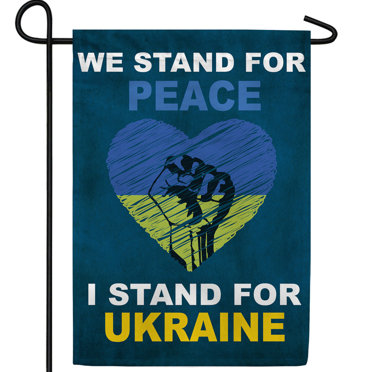 America Forever We Stand with Ukraine, We Stand for Peace Garden Flag