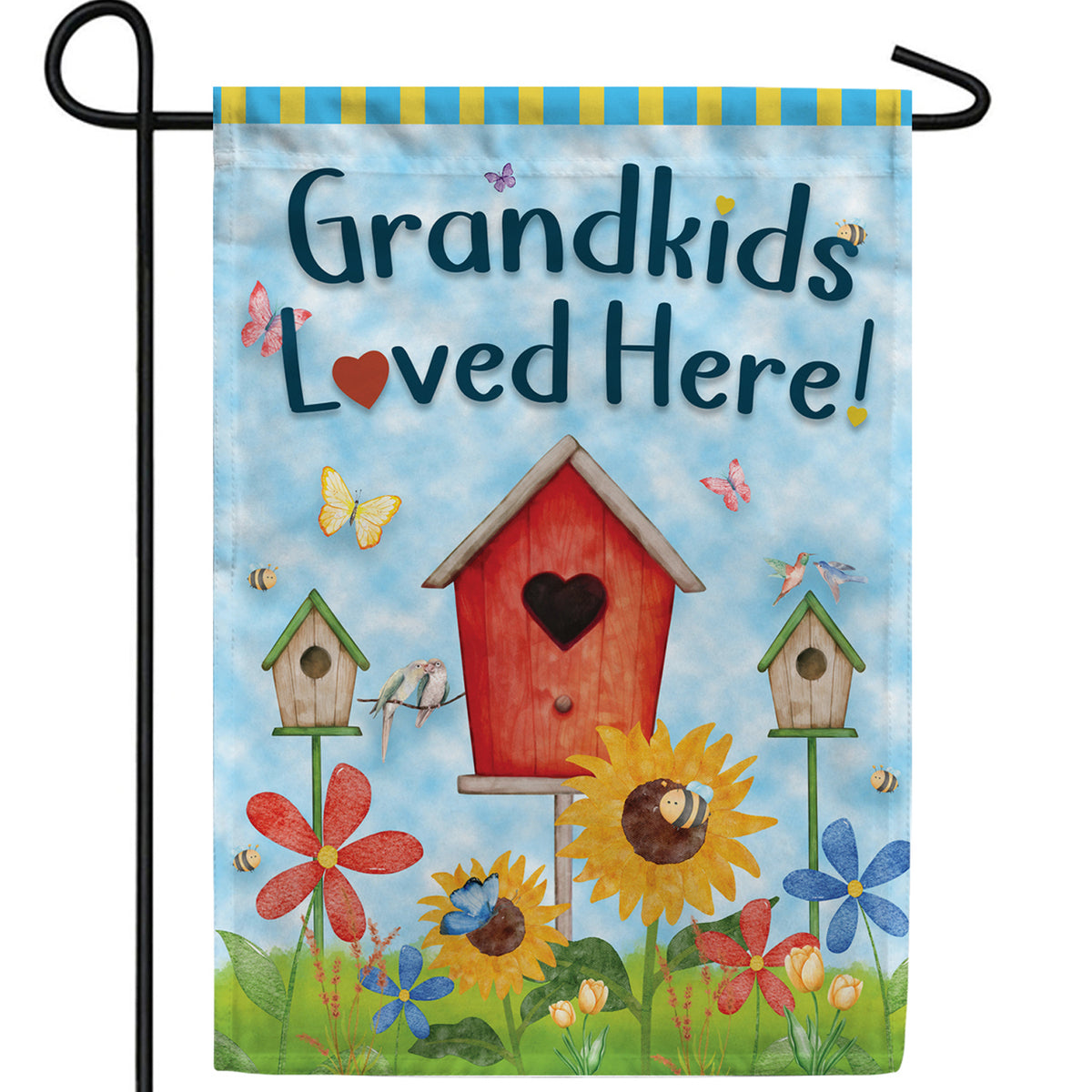 America Forever Grandkids Loved Here! Garden Flag