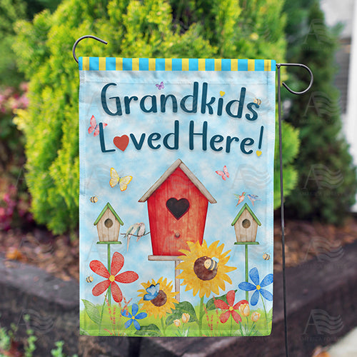 America Forever Grandkids Loved Here! Garden Flag