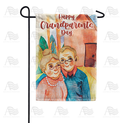 America Forever Happy Grandparents Day Garden Flag