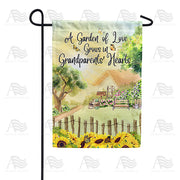 America Forever A Grandparent's Heart Is Full Of Love Garden Flag