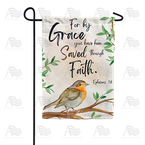 America Forever Saved By Faith Garden Flag