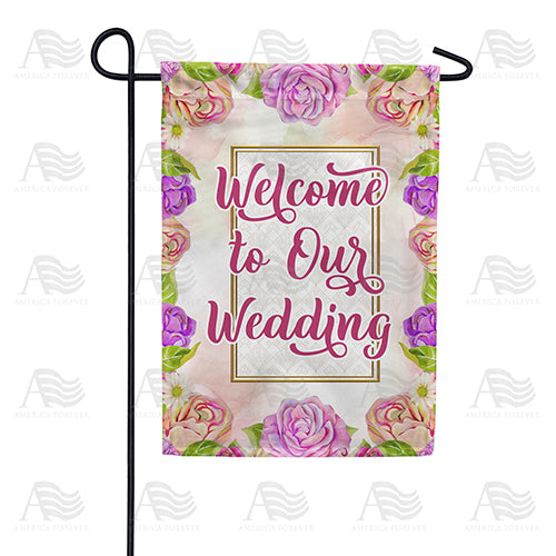 America Forever Wedding Welcome Garden Flag