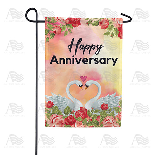 America Forever Anniversary Swans Garden Flag