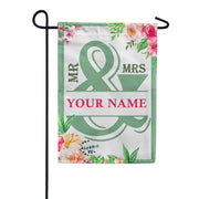 America Forever Personalized Mr & Mrs- Sage Green Garden Flag