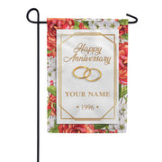 America Forever Personalized Anniversary Rings Garden Flag