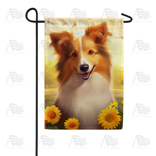 America Forever Sweet Collie Garden Flag