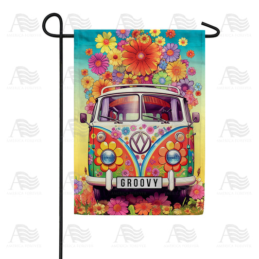America Forever Hippie Van Garden Flag