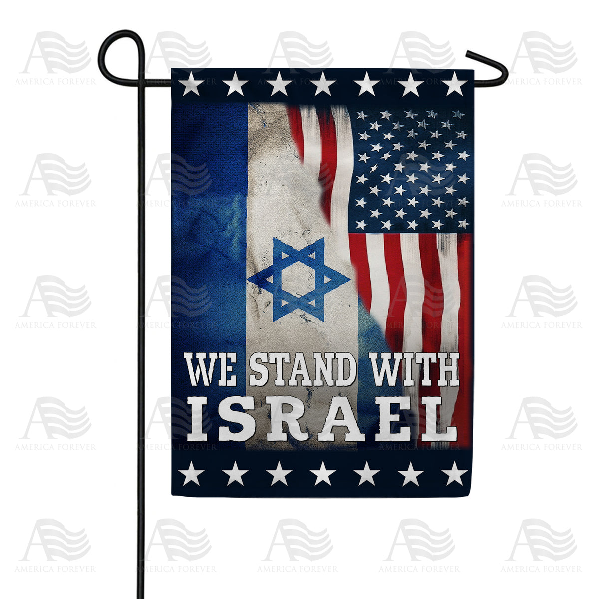 Garden Flag - We Stand With Israel - Double Sided - 12.5" x 18"