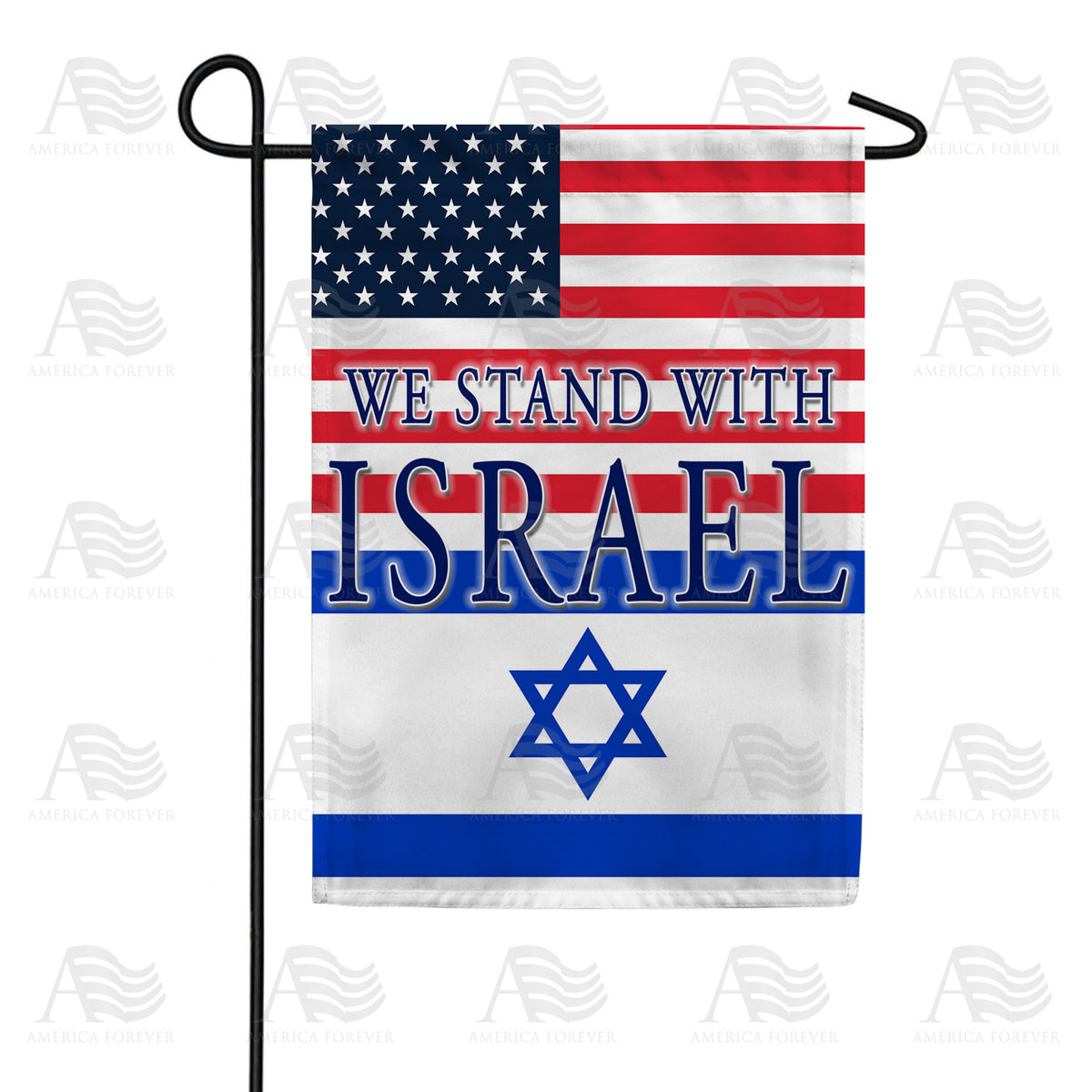 We Stand With Israel Double Sided Garden Flag 12.5" x 18"