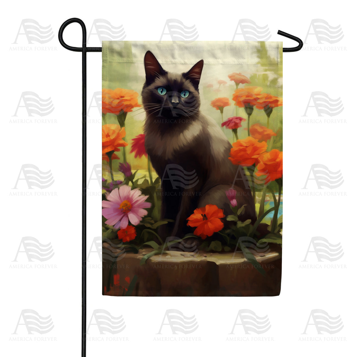 America Forever Captivating Blue Eyes Garden Flag