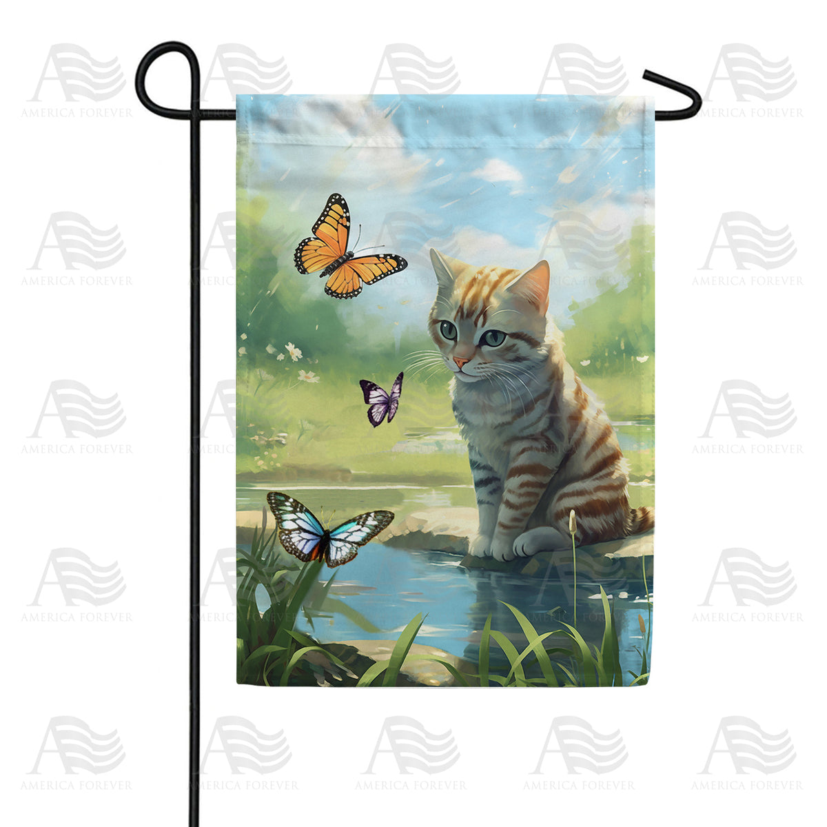 America Forever Deep In Thought Garden Flag