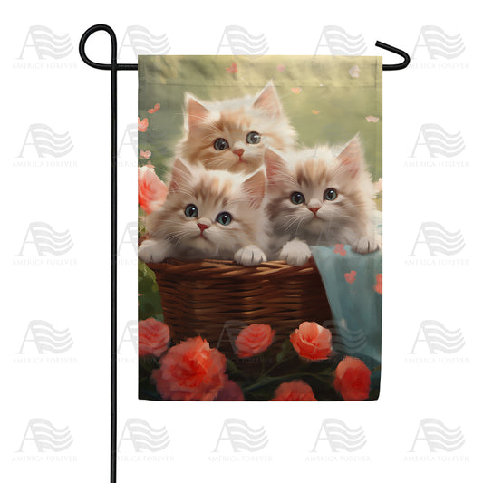 America Forever Basketful Of Cuteness Garden Flag