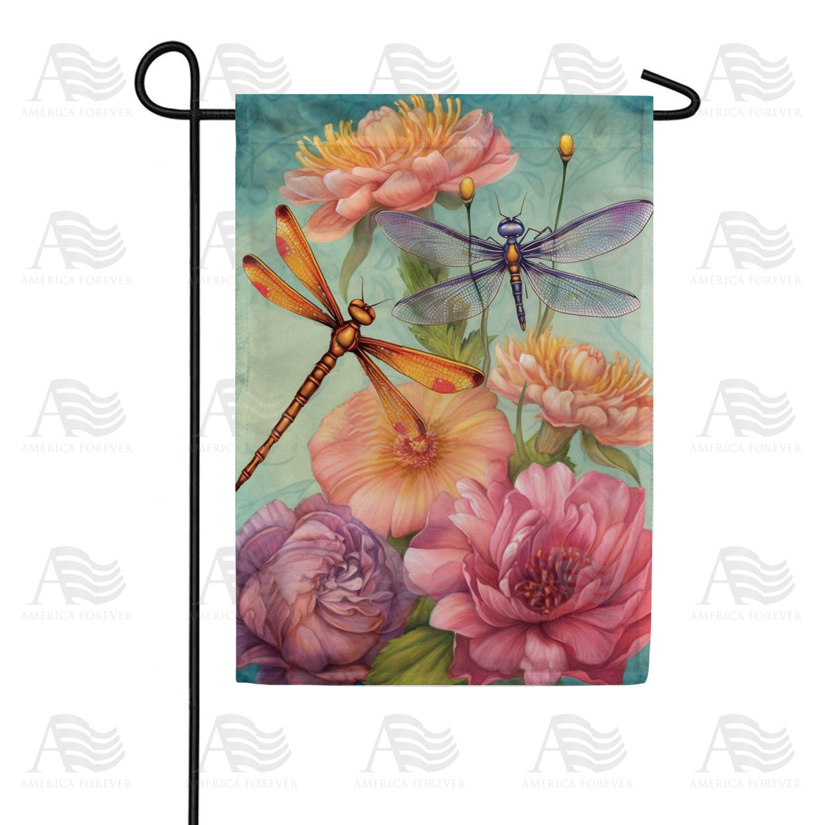 America Forever Colorful Dragonflies Garden Flag