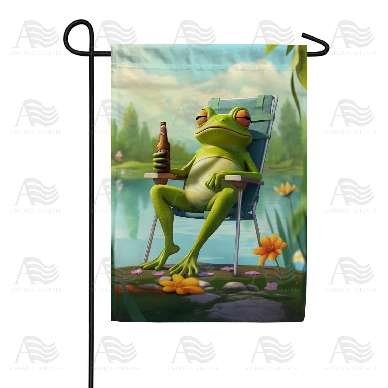 America Forever Toadaly Relaxed Garden Flag
