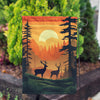 America Forever Deer At Sunset Garden Flag