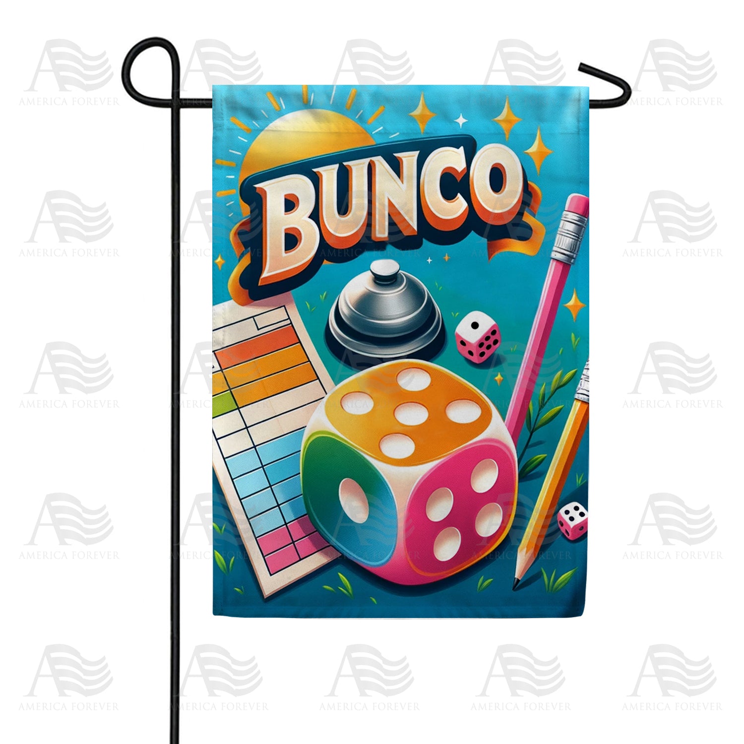 America Forever Bunco Game Night Garden Flag