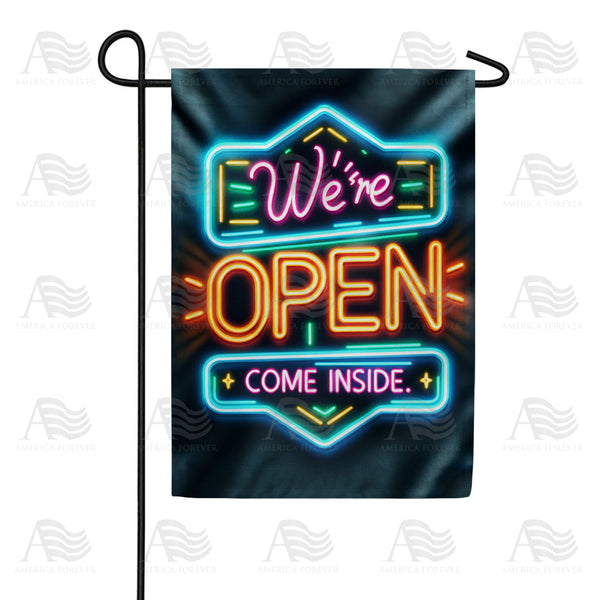 America Forever Neon Lights Open Sign Garden Flag