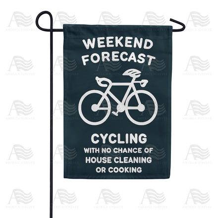America Forever Weekend Cycling Forecast Garden Flag