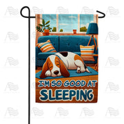 America Forever Napping Beagle Garden Flag