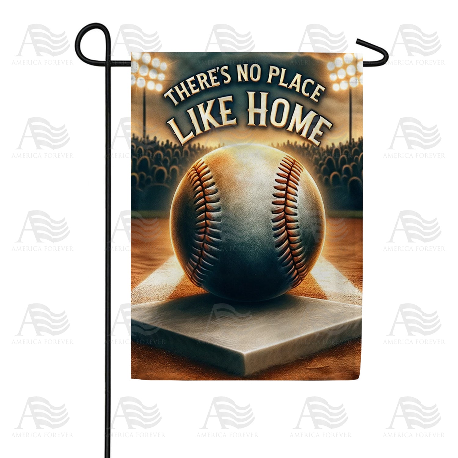 America Forever No Place Like Home Baseball Garden Flag