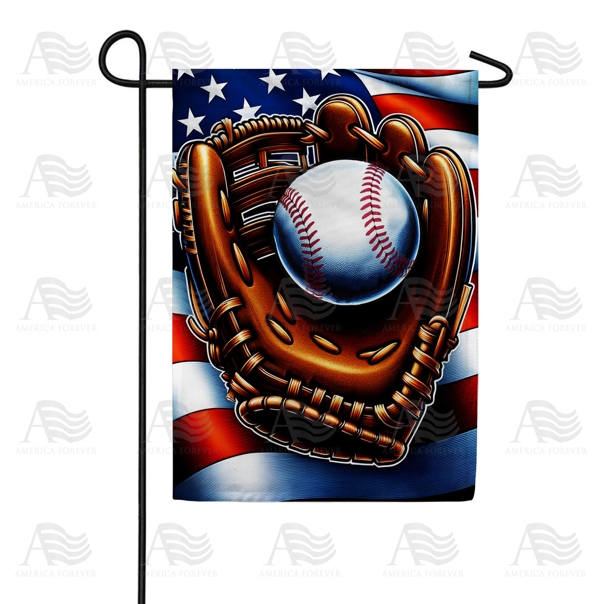 America Forever Patriotic Baseball Glove Garden Flag