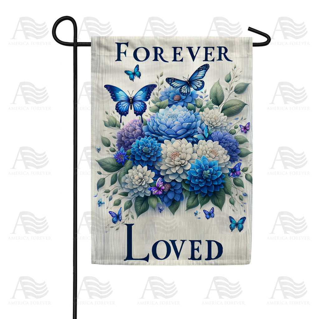 America Forever Timeless Love Floral Butterfly Garden Flag