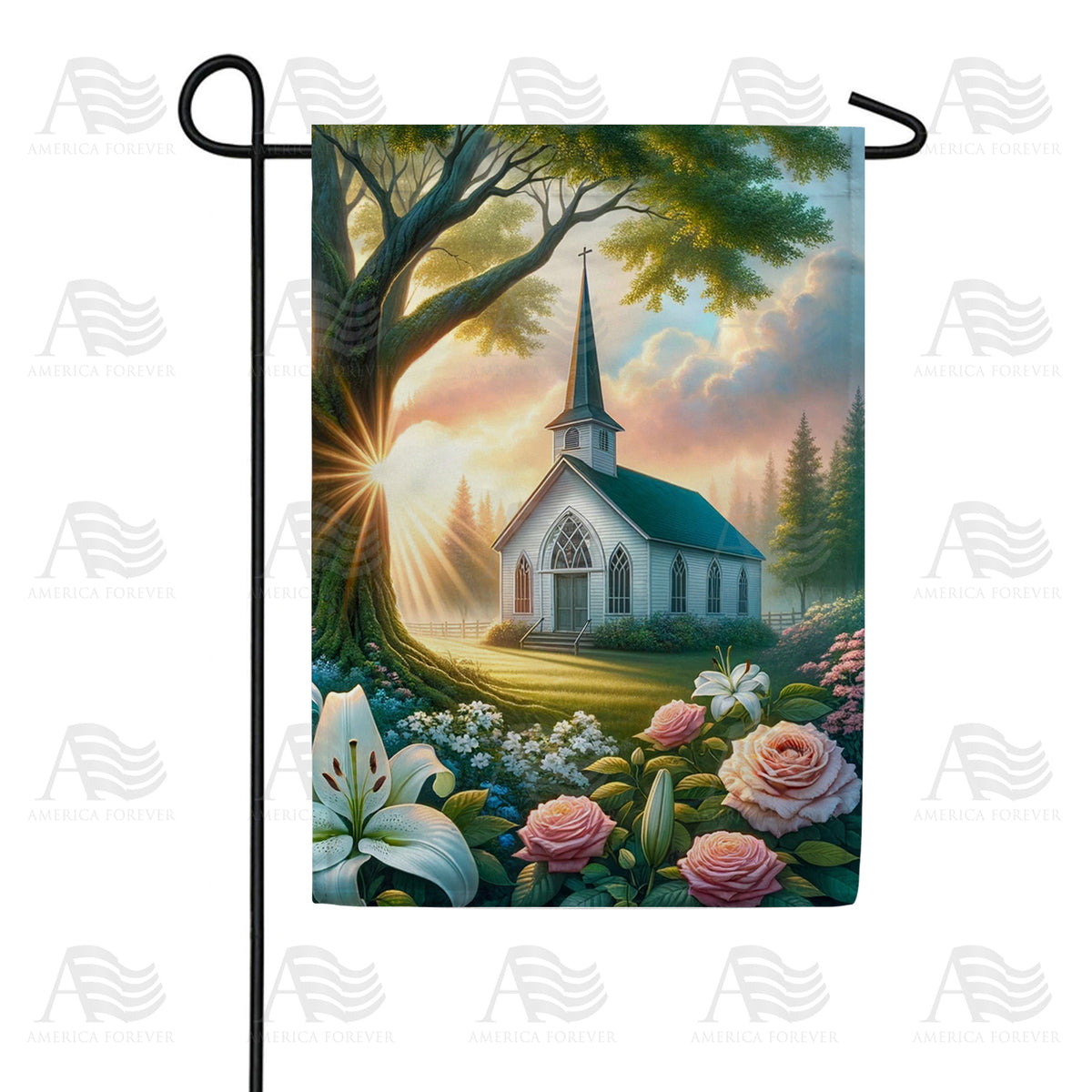 America Forever Serene Sanctuary Garden Flag