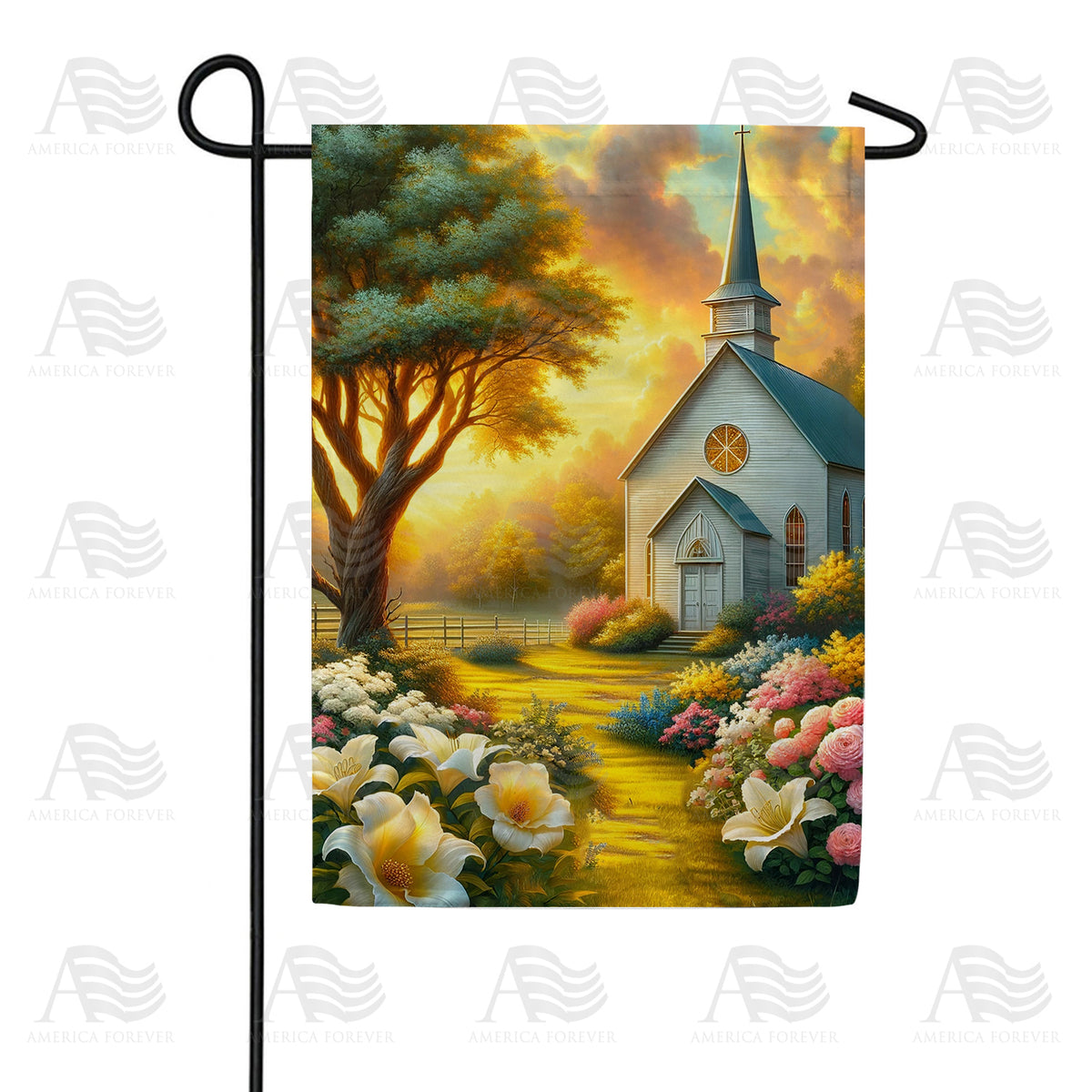 America Forever Golden Solace Garden Flag