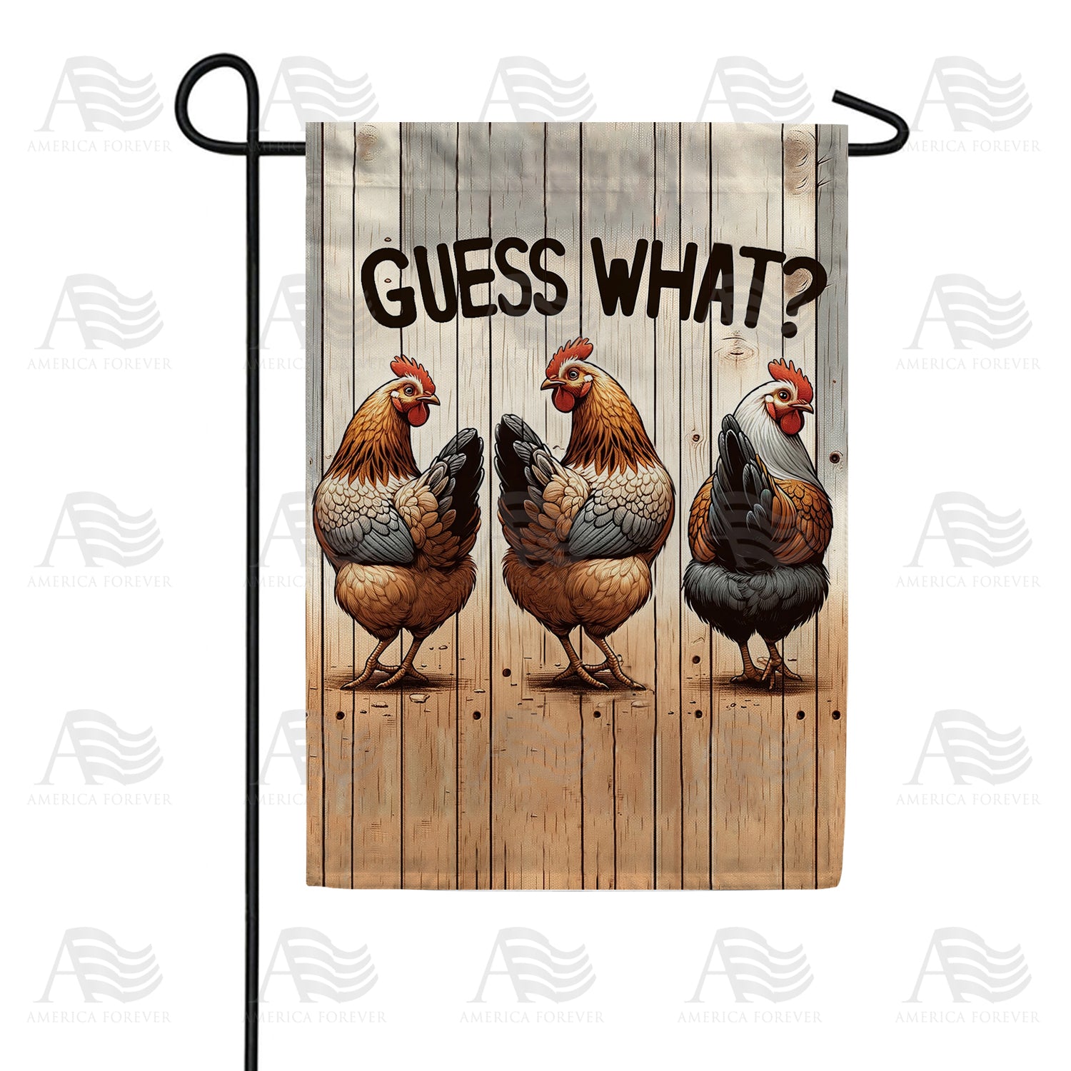 Chicken Butt Fun Garden Flag