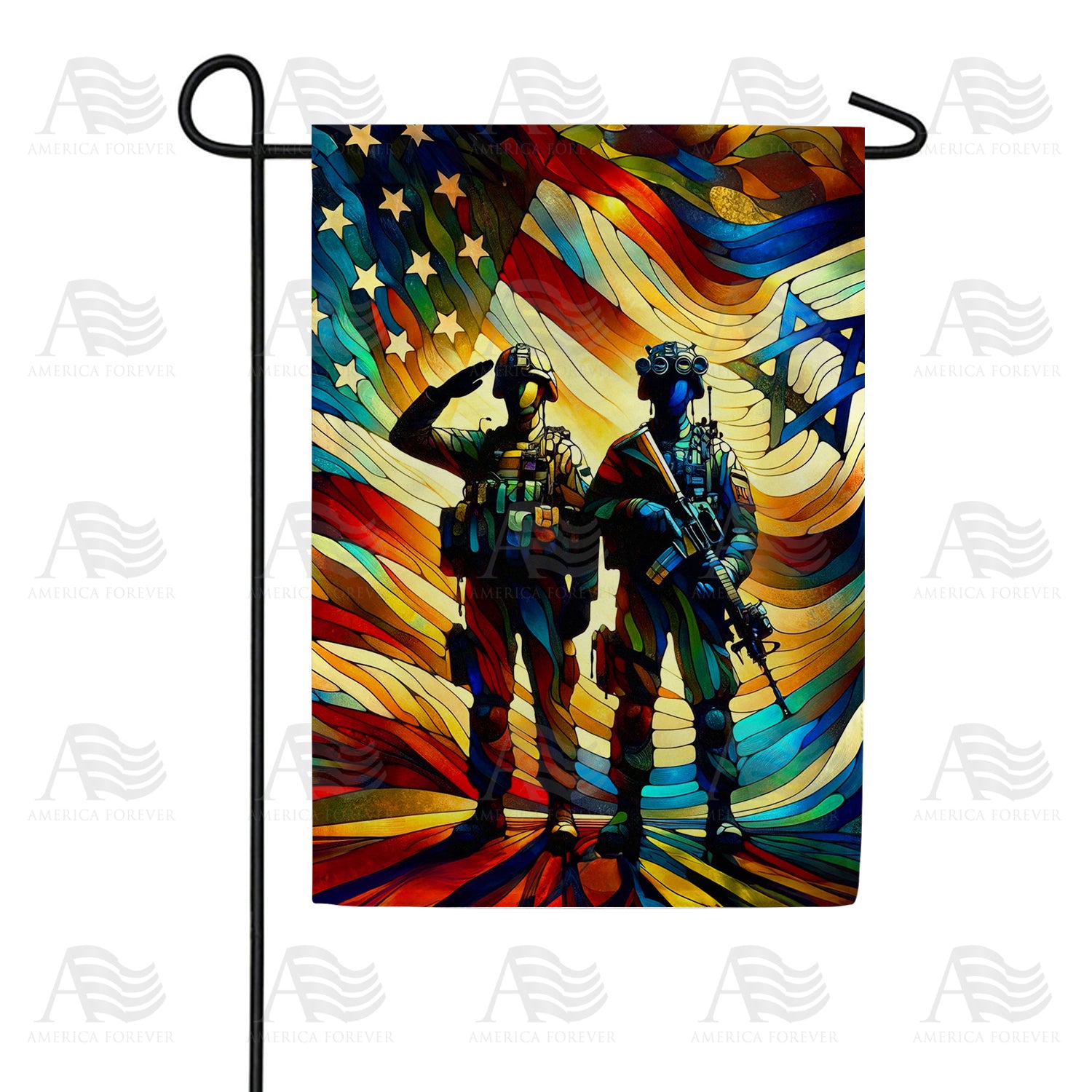 Soldiers of Unity Double Sided Garden Flag 12.5