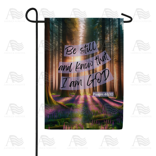 America Forever Be Still Forest Garden Flag